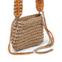Tan crochet crossbody bag by Loopd Studio